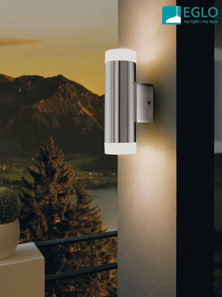 Eglo Silver Riga Led Steel Outdoor Light (AY2242) | £50