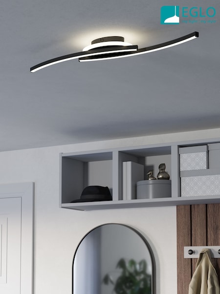 Eglo Black Lungolago Steel Minimalist Ceiling Light (AY2247) | £61