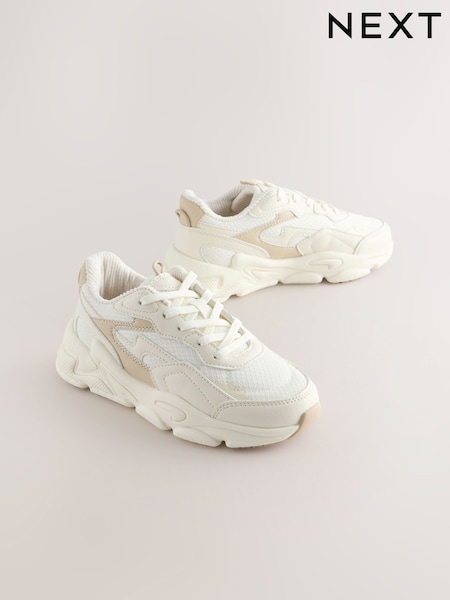 Neutral Lace-Up Trainers (AY2323) | £25 - £32