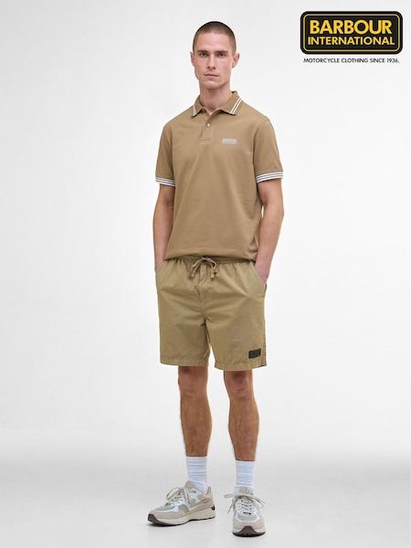 Barbour® International Buckley Garment Dyed Brown 100% Cotton Shorts (AY2326) | £70