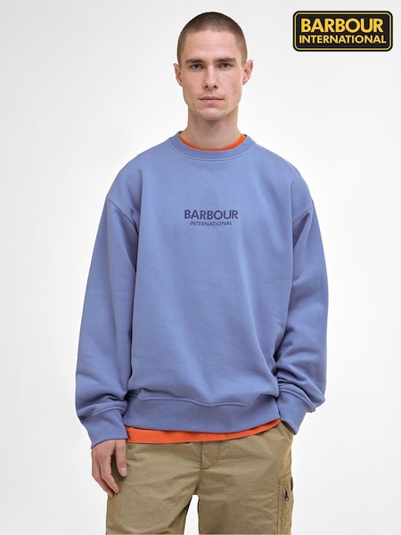 Barbour® International Blue Formula Logo Crew 100% Cotton Sweatshirt (AY2332) | £80