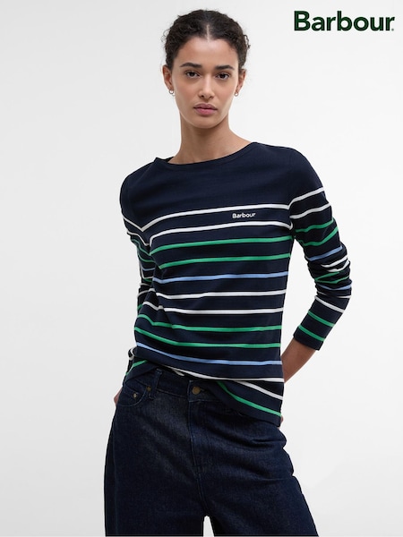 Barbour® Blue Hawkins Stripe 100% Cotton Top (AY2386) | £45