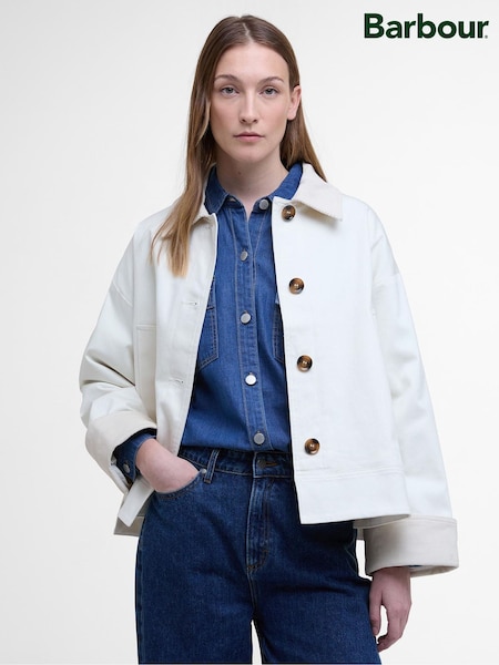 Barbour® White White Abbey Casual Jacket (AY2390) | £159