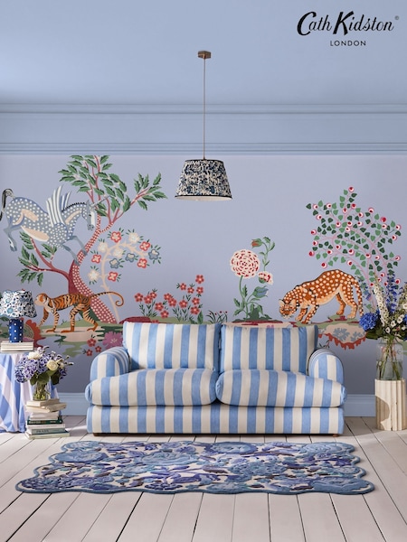 Cath Kidston Blue Painted Kingdom Fixed Size 4M Mural (AY2493) | £230