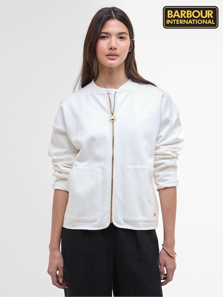 Barbour® International Clara Sweat 100% Cotton Bomber Jacket (AY2503) | £90