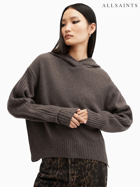 AllSaints Brown Ines Hoodie (AY2575) | £279