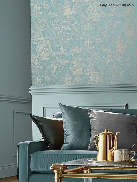 Graham & Brown Duck Egg Basuto A4 Wallpaper Sample (AY2612) | £1