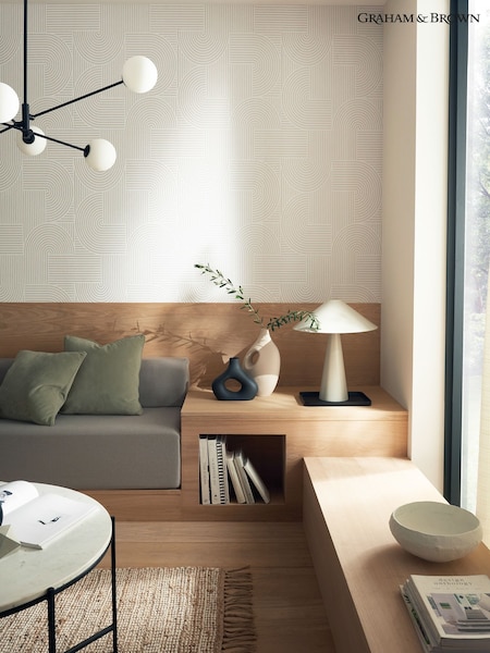 Graham & Brown White Centra A4 Wallpaper Sample (AY2640) | £1
