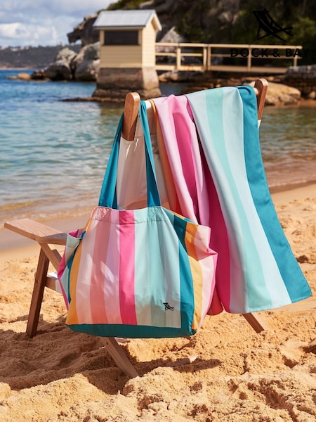 Dock & Bay Coastal Candy Everyday Travel Foldaway Bag (AY2719) | £15