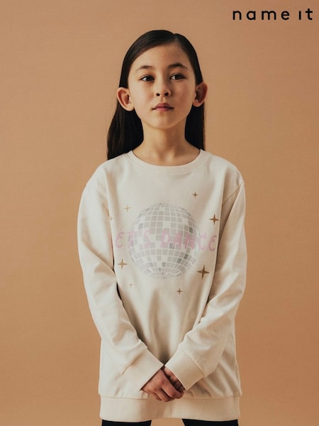 Name It White Disco Printed Sweatshirt (AY2728) | £23