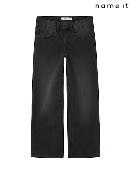 Name It Grey Wide Leg 100% Cotton Jeans (AY2731) | £17