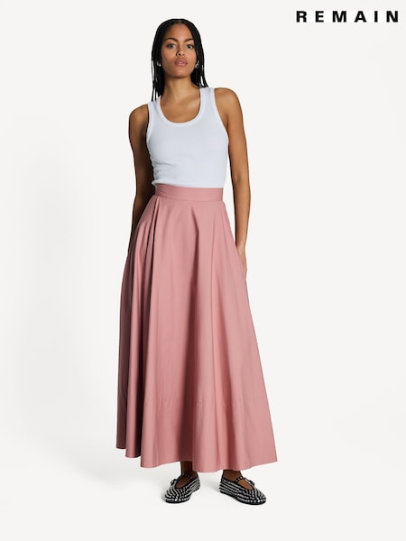 Remain Pink Maxi Skirt With Pockets (AY2788) | £180