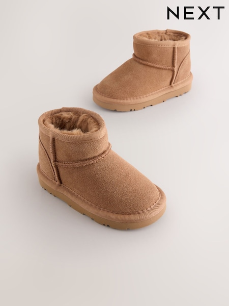 Tan Brown Standard Fit (F) Suede Pull On Boots (AY2818) | £22 - £26