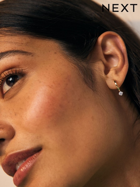 Gold Plated Sterling Silver Sparkle Earrings 2 Pack (AY2859) | £26