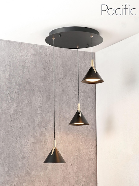 Pacific Lifestyle Black Multi Drop LED Pendant Ceiling Light (AY2977) | £150