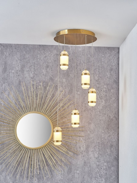 Pacific Lifestyle Gold LED Multi Drop Pendant Ceiling Light (AY2981) | £150
