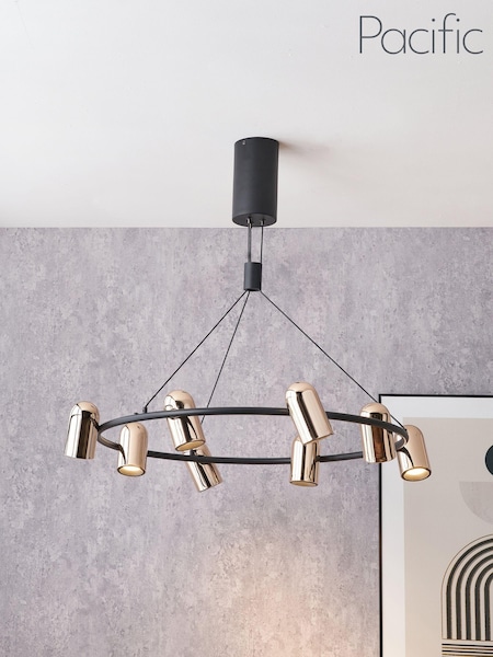 Pacific Lifestyle Gold Metal 8 Light LED Pendant Ceiling Light (AY2986) | £300