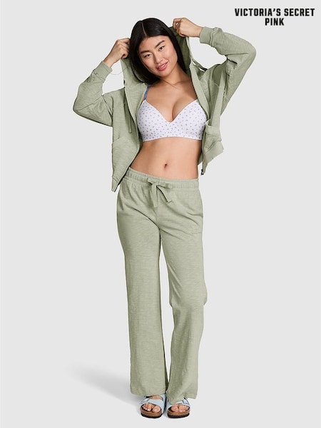 Victoria's Secret PINK Green Garden Flared Jersey Joggers (AY3111) | £39