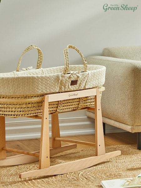 The Little Green Sheep Natural Moses Basket Rocking Stand (AY3246) | £40