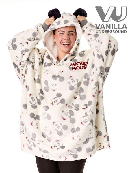 Vanilla Underground Cream Womens Disney Mickey Mouse Blanket Hoodie (AY3263) | £44