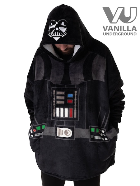Vanilla Underground Black Mens Star Wars Blanket Hoodie (AY3270) | £44