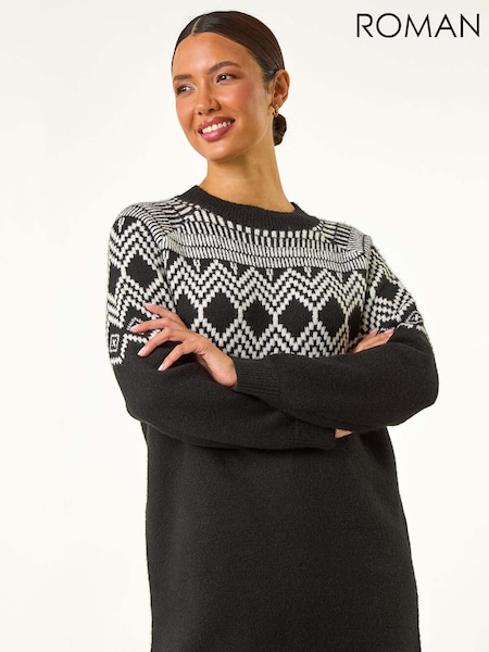 Roman Black Mono Tunic Knit Jumper (AY3299) | £42