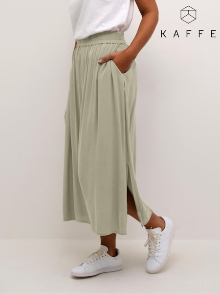 Kaffe Green Sally Elastic Waist Maxi Skirt (AY3528) | £40