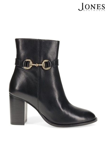 Jones Bootmaker Kelda Heeled Ankle Black Boots (AY3618) | £130