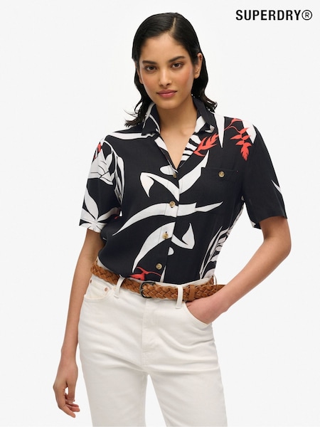 Superdry Black Beach Resort Shirt (AY3669) | £35