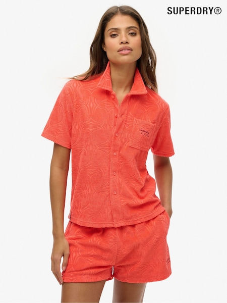 Superdry Orange Country Club Towelling Shirt (AY3684) | £35
