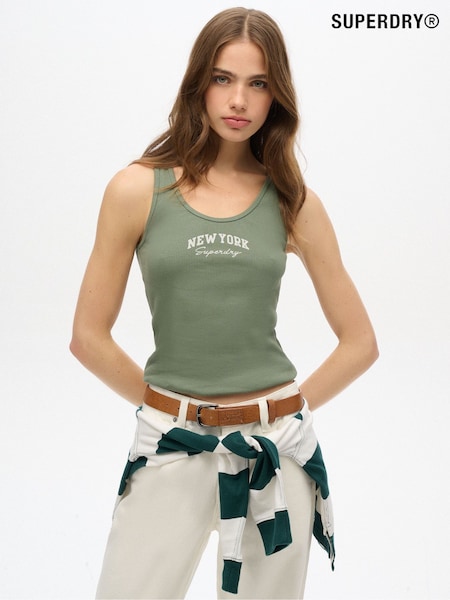 Superdry Green Athletic Ess Graphic Vest (AY3686) | £20