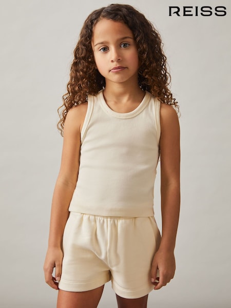Reiss Lemon Violet 4-9 yrs Cotton Blend Ribbed Vest (AY3744) | £8