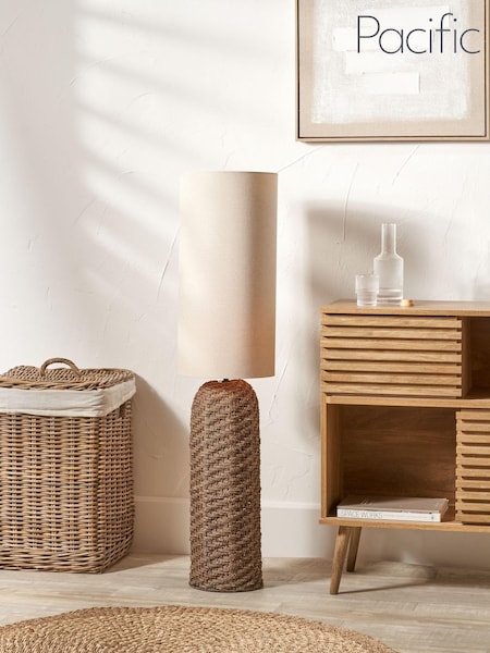 Pacific Brown Seagrass Floor Lamp (AY3794) | £150