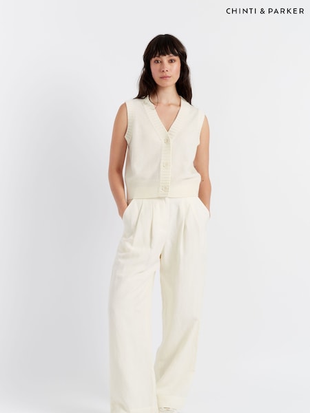 Chinti and Parker Wool Cashmere Blend V-Neck Waistcoat (AY3822) | £95