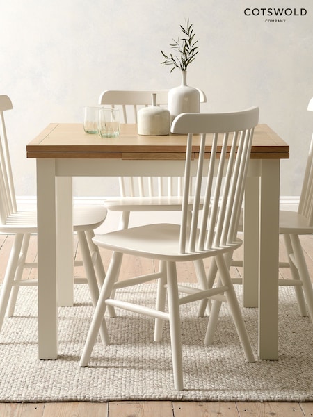 Cotswold Company Classic Cream 'Simply Cotswold' Square 2-4 Seater Extending Dining Table (AY3876) | £365