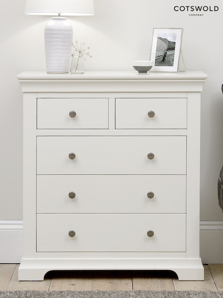Cotswold Company Warm White Chantilly 5 Drawer Chest of Drawers (AY3891) | £530