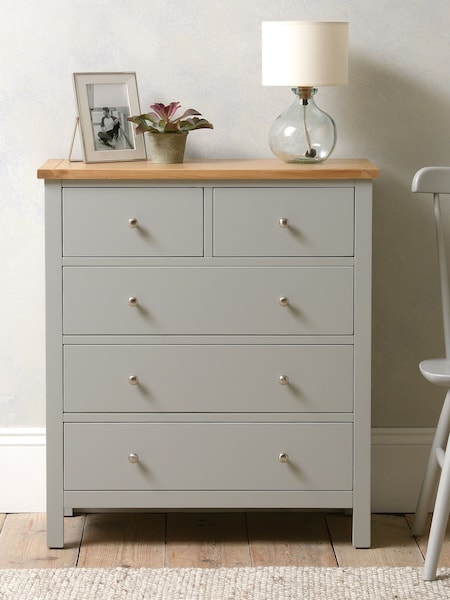 Cotswold Company Pebble Grey Simply 5 Drawer Chest of Drawers (AY3892) | £315