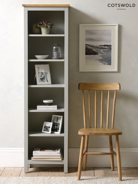 Cotswold Company Pebble Grey 'Simply Cotswold' Slim Bookcase (AY3902) | £215