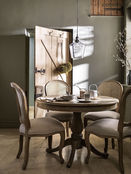 Cotswold Company Limewash Oak Camille Round Dining Table (AY3904) | £775