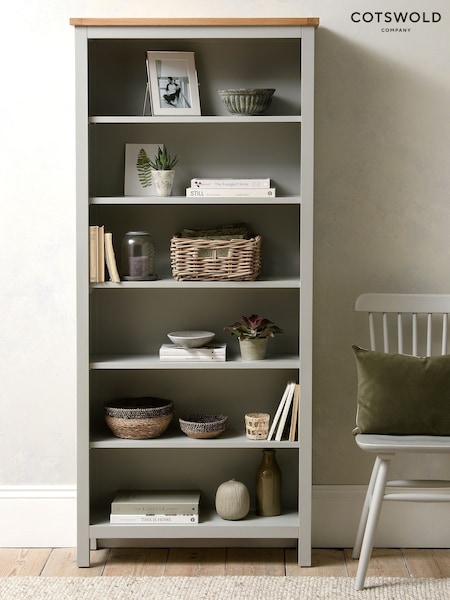 Cotswold Company Pebble Grey 'Simply Cotswold' Large Bookcase (AY3906) | £315