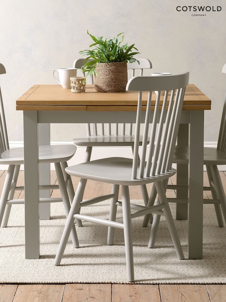 Cotswold Company Pebble Grey 'Simply Cotswold' Square 2-4 Seater Extending Dining Table (AY3917) | £365