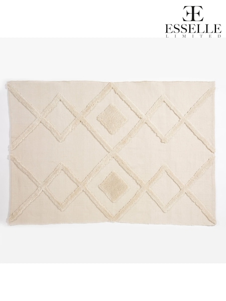 Esselle Cream Windsor 120x170cm Cream Geo Tufted Rug (AY3928) | £120