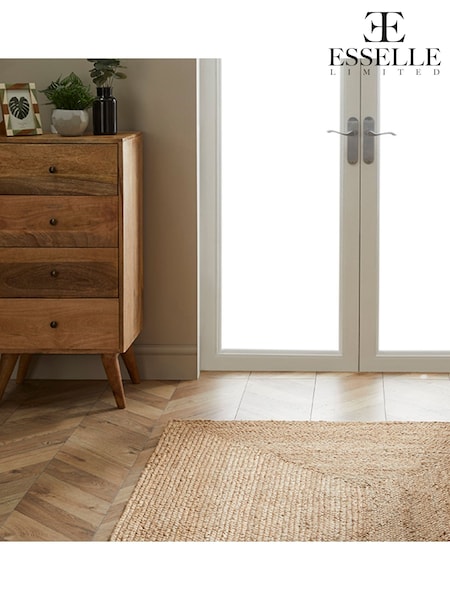 Esselle Natural Stockport 80x150cm Hand Braided Rug (AY3937) | £60