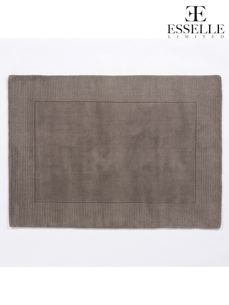 Esselle Grey Esme 80x150cm Wool Rug (AY3950) | £60