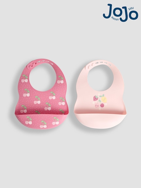 JoJo Maman Bébé 2-Pack Silicone Bib Set (AY3978) | £14
