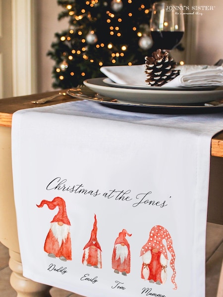 Personalised Gonk Family 100% Cotton Table Runner by Jonnys Sister (AY3981) | £32