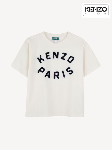 Kenzo Kids Short Sleeve Logo White T-Shirt (AY4023) | £65 - £75