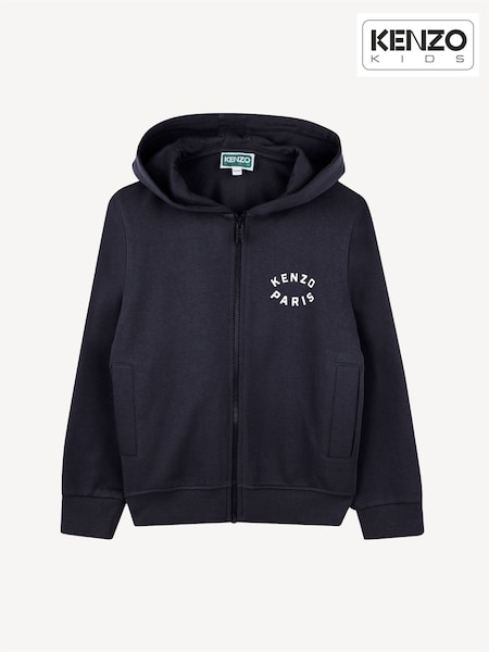 KENZO KIDS Blue Front Logo Back Hoodie (AY4034) | £115 - £180