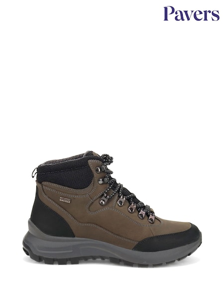 Pavers Grey Leather Walking Boots (AY4141) | £60