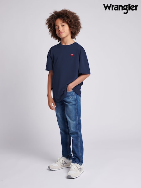 Wrangler Sky Blue Boys Festival 100% Cotton T-Shirt (AY4142) | £20 - £24